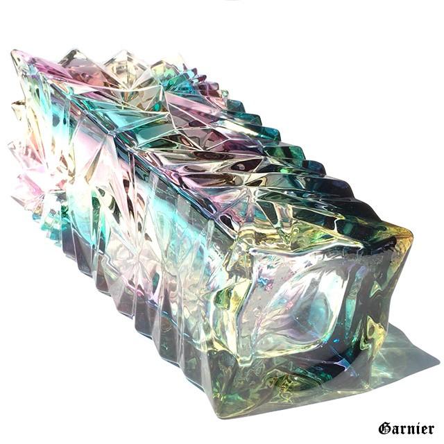 新品 オーロラ 虹色 光沢 ガラス製 花瓶 フラワーベース 花器 花瓶 フラワーベース ガラス クリスタル カラフル 虹色 オシャレ 高さ