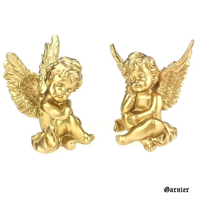 天使 エンジェル 2体セット ゴールド 置物 オブジェ 天使 エンジェル 2体セット ゴールド 置物 オブジェ