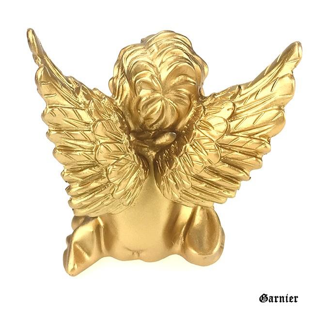 ゴールド　羽根を広げた天使の置物 天使 エンジェル 2体セット ゴールド 置物 オブジェ オーナメント
