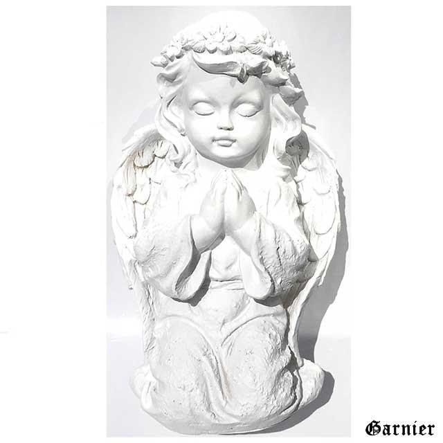 アンティーク　木彫オブジェ　エンジェル アンティーク風の可愛いディスプレイ雑貨、天使の形の