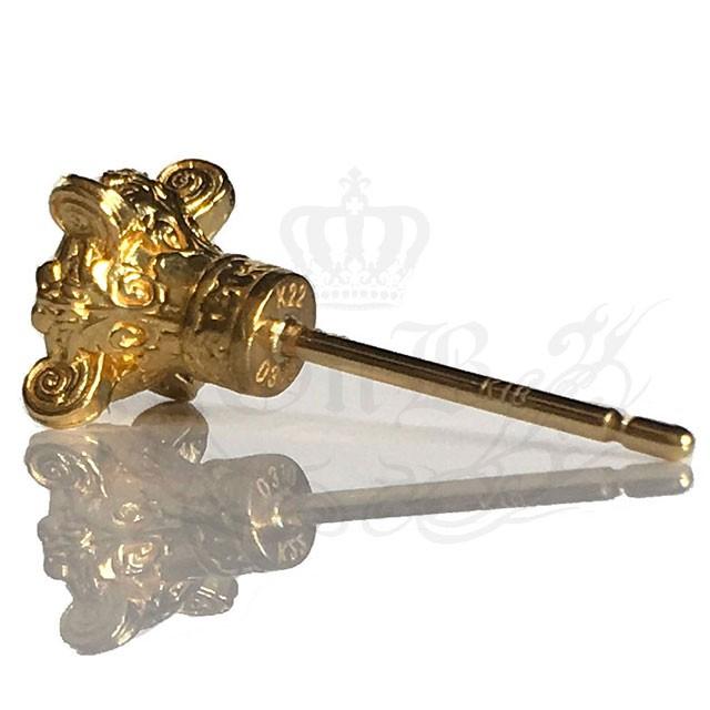 GnB 22金 ジェム スローン ピアス w/ブラックオパール Pierce：Gem