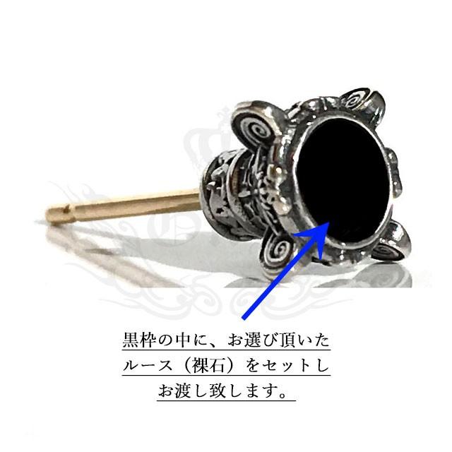 GnB ジェム スローン ピアス w/ブラックオパール シルバー925 Pierce