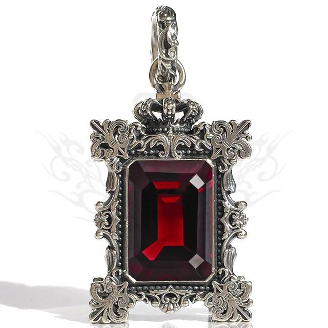 GnB グランド ネオ・バロック ペンダント w/ガーネット シルバー925