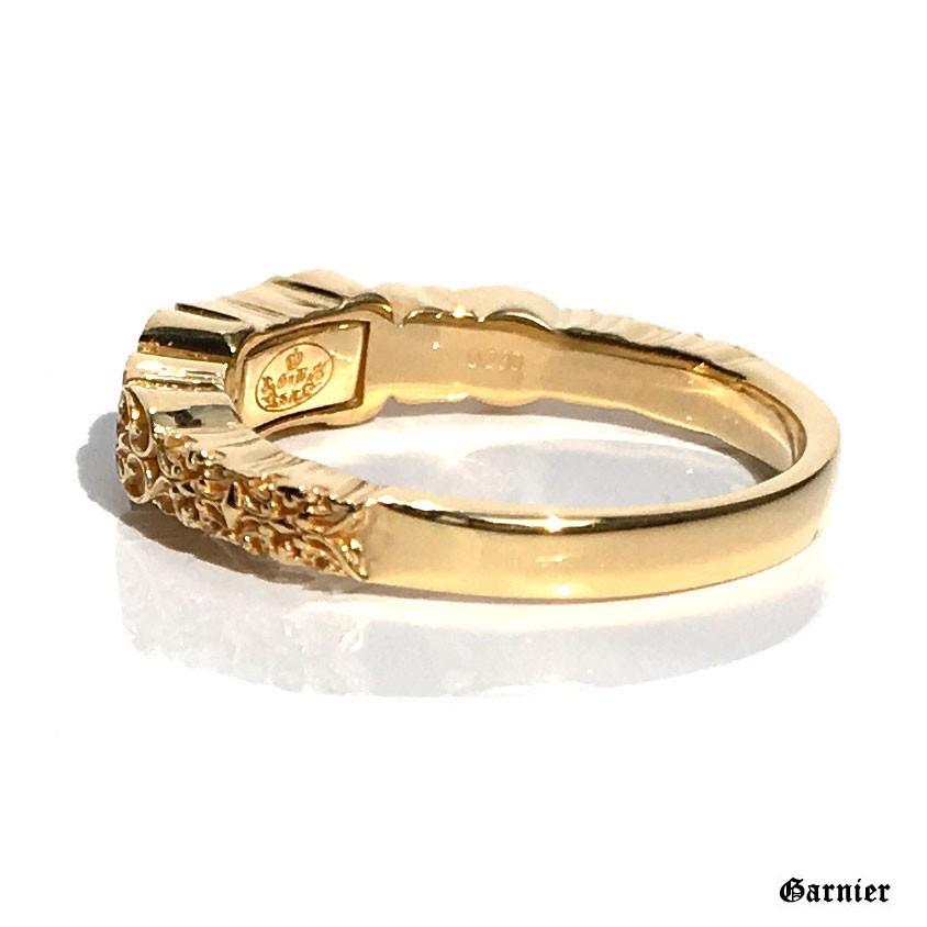 GnB 22金 フローラル フルール リング w/アメシスト 22k Ring Floral Fleur Engraved Gold917｜gnb-garnier｜05