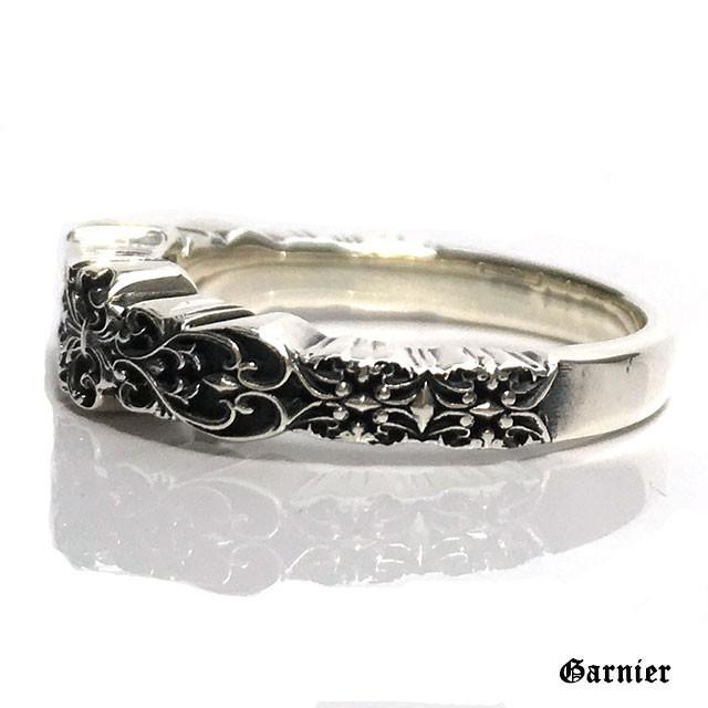 GnB フローラル フルール リング w/ロードライトガーネット シルバー