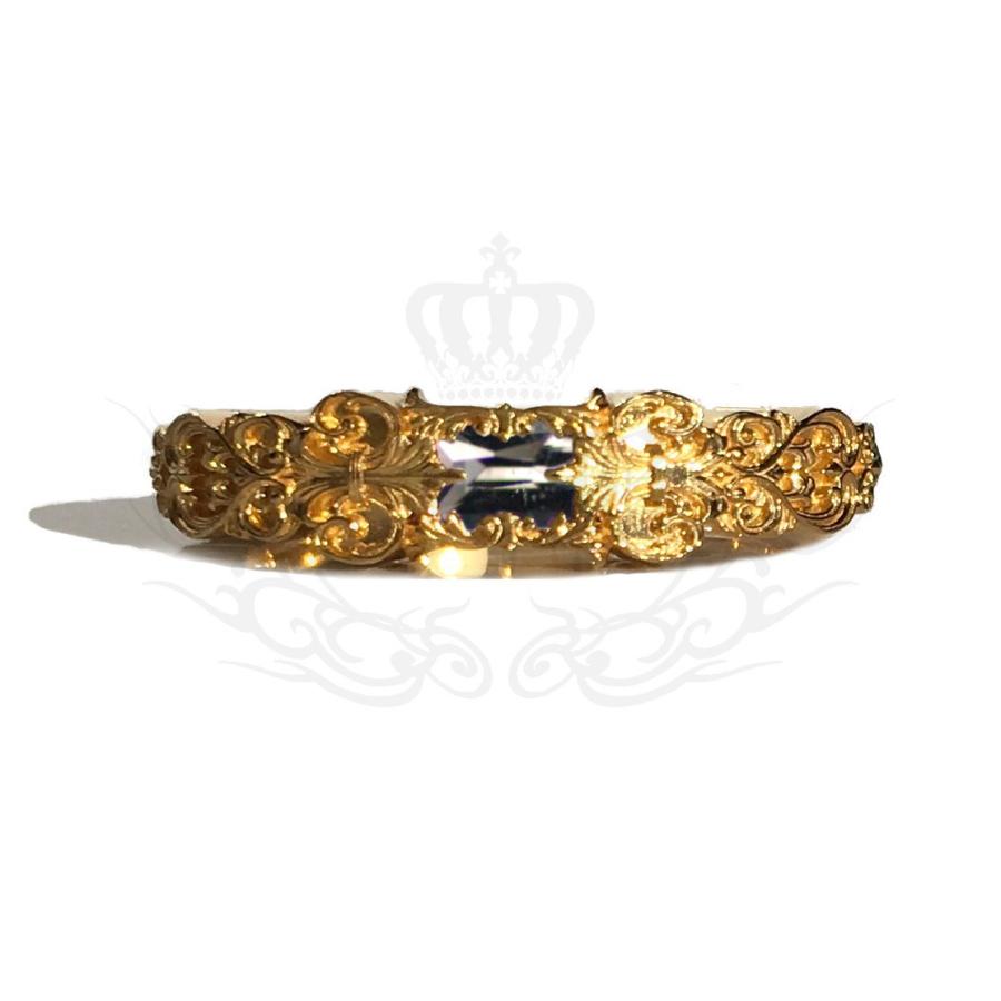 GnB 22金 フローラル フルール リング w/サファーリン 22k Ring Floral Fleur Engraved Gold917｜gnb-garnier