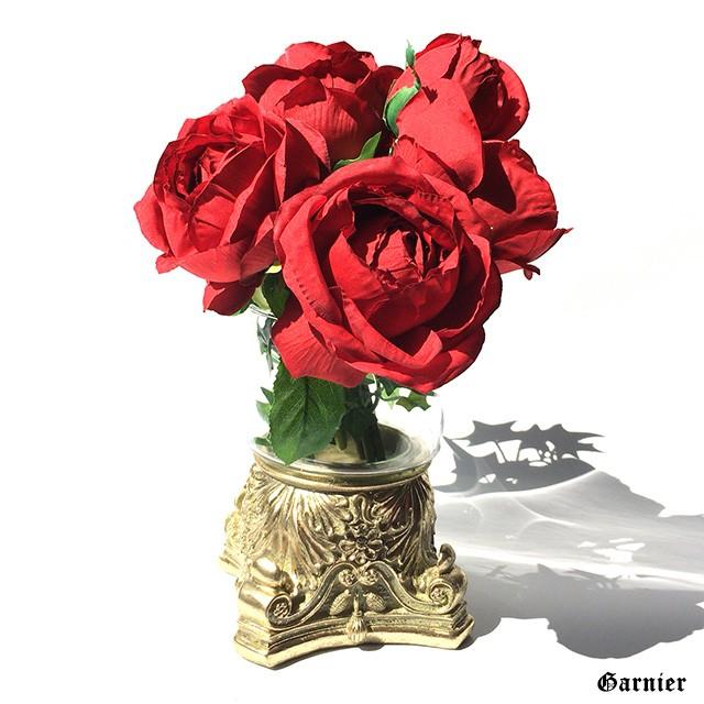 アンティーク ガラスホルダー 花瓶 小物入れ シャンパンゴールド アンティーク ガラスホルダー 花瓶 小物入れ シャンパンゴールド