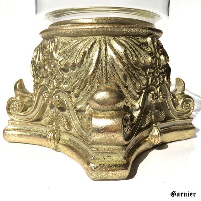 アンティーク ガラスホルダー 花瓶 小物入れ シャンパンゴールド