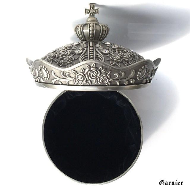 アンティーク ジュエリークラウンアクセサリーケース 小物入れ ジュエリー アクセサリー ボックス ケース 小物入れ ラウンド クラウン