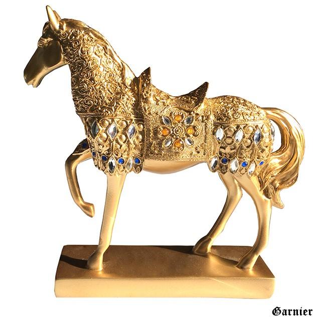 馬 ホース Horse 置物 オーナメント Ornament ゴールド Gold : Garnier