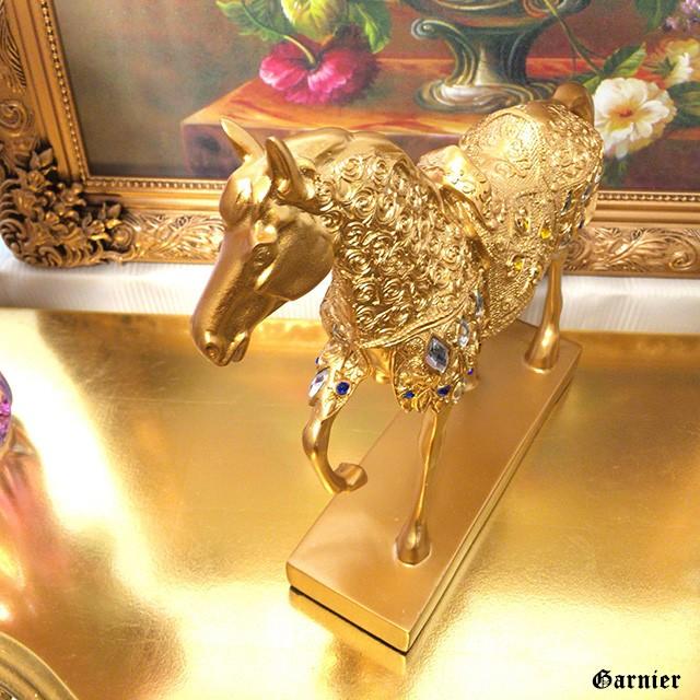 馬 ホース Horse 置物 オーナメント Ornament ゴールド Gold : Garnier