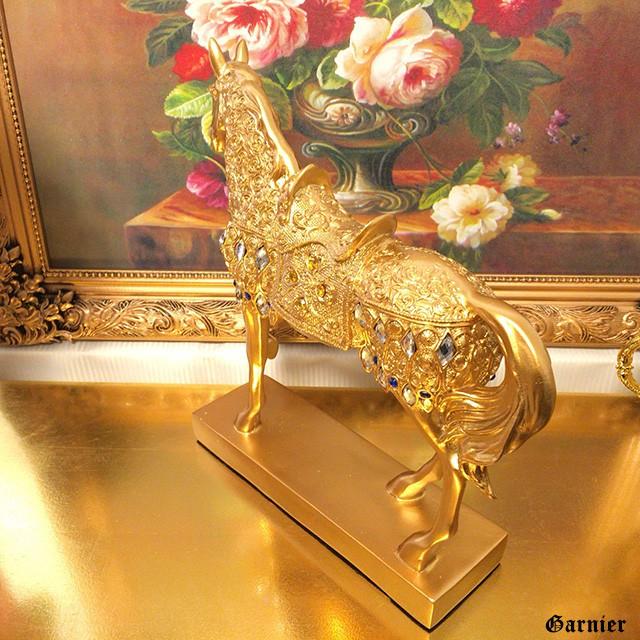 馬 ホース Horse 置物 オーナメント Ornament ゴールド Gold : Garnier
