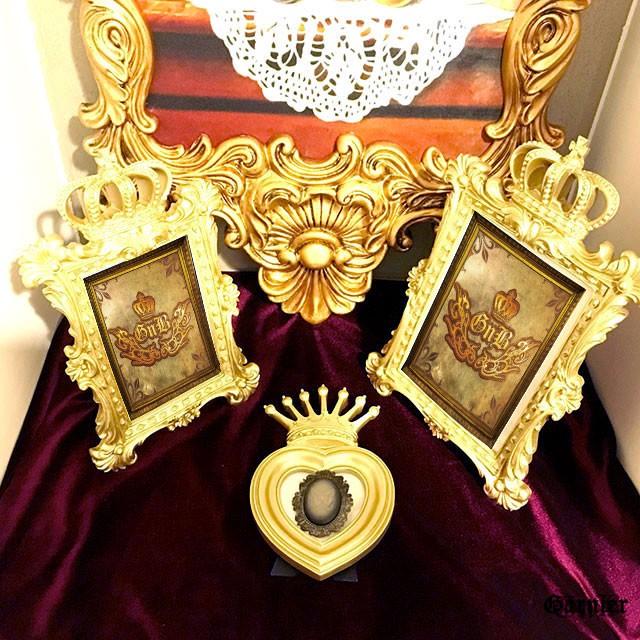 フォトフレーム フォトスタンド 写真立て クラウン Sサイズ ゴールド