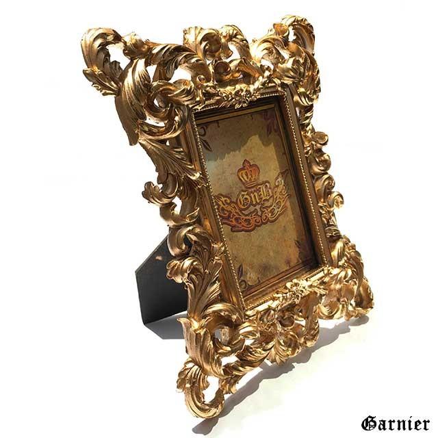 フォトフレーム フォトスタンド 写真立て アンティークゴールド