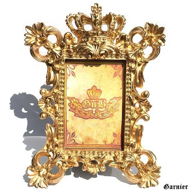アンティーク フォトフレーム シャンパンゴールド L判 豪華 写真立て