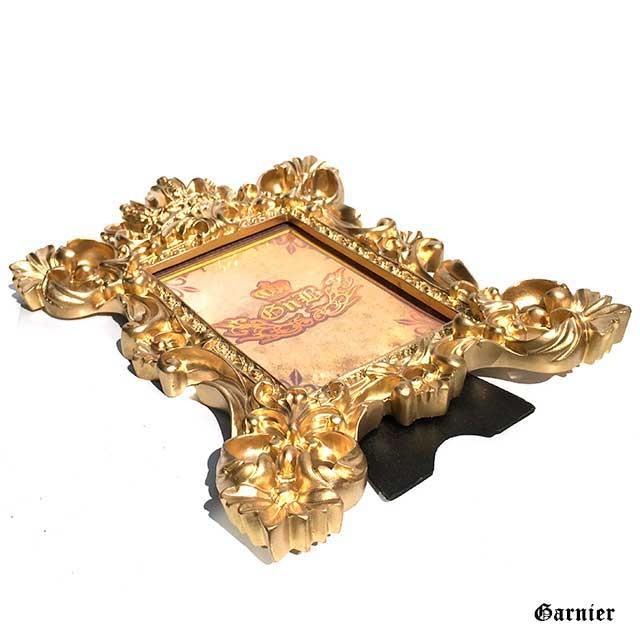 アンティーク フォトフレーム シャンパンゴールド L判 豪華 写真立て