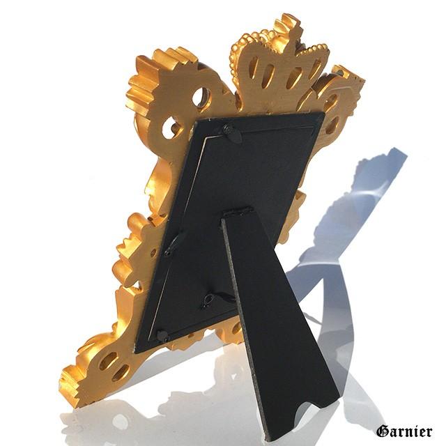 アンティーク フォトフレーム イエロー ゴールド L判 豪華 写真立て