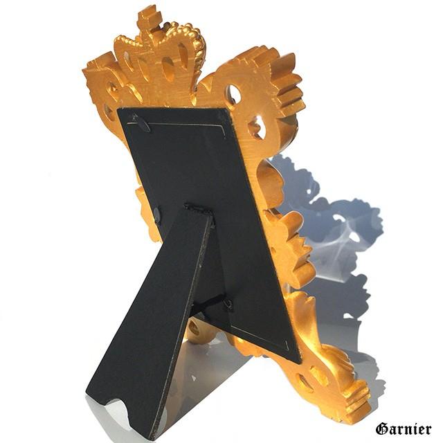 アンティーク フォトフレーム イエロー ゴールド L判 豪華 写真