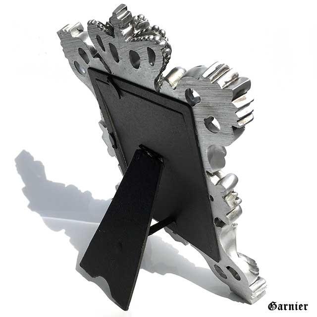 【レア】フランスアンティーク　シルバープレート　フォトフレーム　フォトスタンド FRANCE アンティーク シルバーストーンフォトフレーム：¥12,000