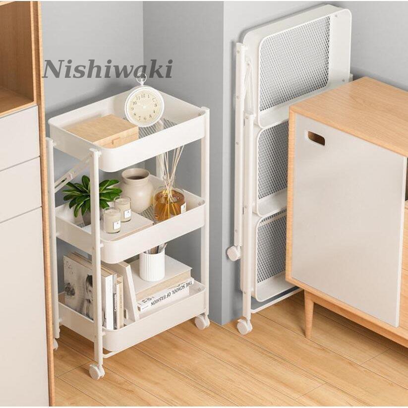 高質 アイリスプラザ キッチンワゴン ツールワゴン 3段 キャスター付