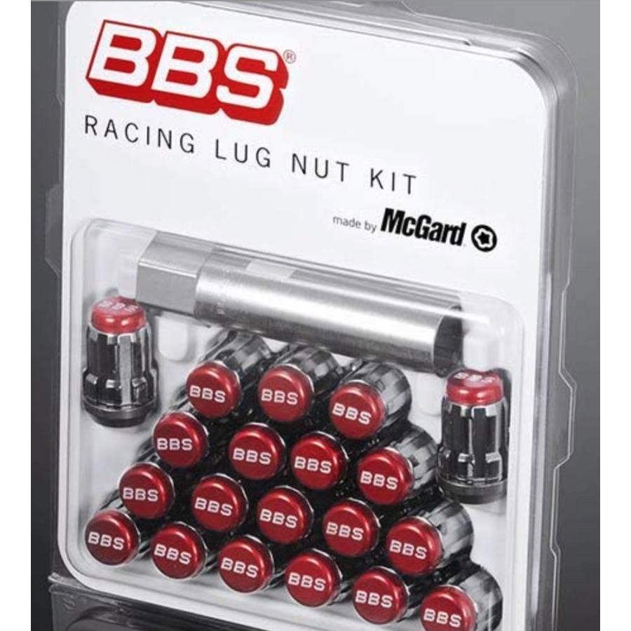 正規品【BBS】レーシングラグナットキット○レッド M12x1.25 品番