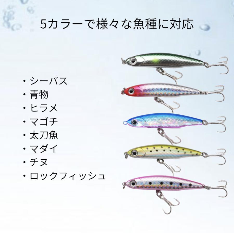 シンキングペンシル 75mm 13g 5色セット シーバス ミノー シンペン