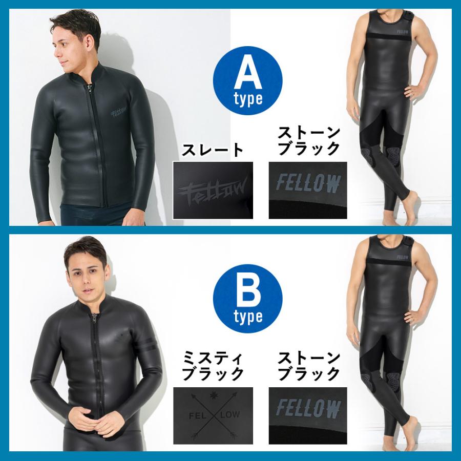 FELLOW ウェットスーツ スプリング size L ブラック FELLOW ウェットスーツ スプリング メンズ バックジップ 2mm
