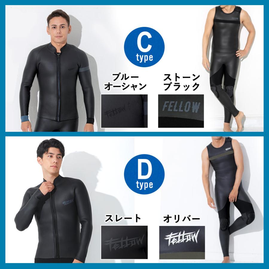FELLOW 【24〜25日5％OFF】FELLOW ウェットスーツ タッパー ＆ ロング