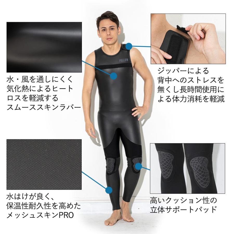FELLOW ウェットスーツ タッパー ＆ ロングジョン セット メンズ