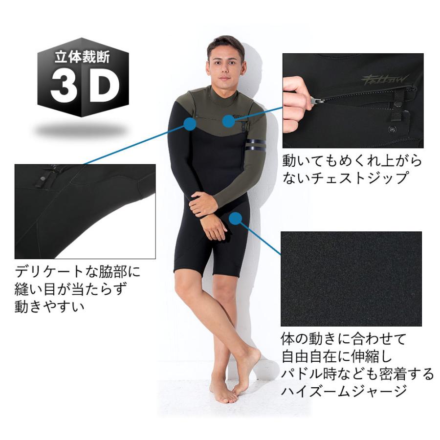FELLOW ウェットスーツ メンズ ロングチェストジップ 3mm   LB Amazon | FELLOW ウェットスーツ シーガル ロングチェストジップ