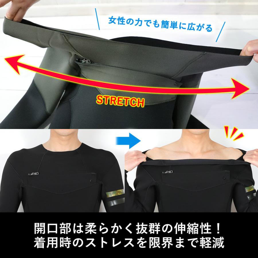 FELLOW ウェットスーツ メンズ ロングチェストジップ 3mm   LB FELLOW ウェットスーツ メンズ 3mm ロングスプリング ロンスプ