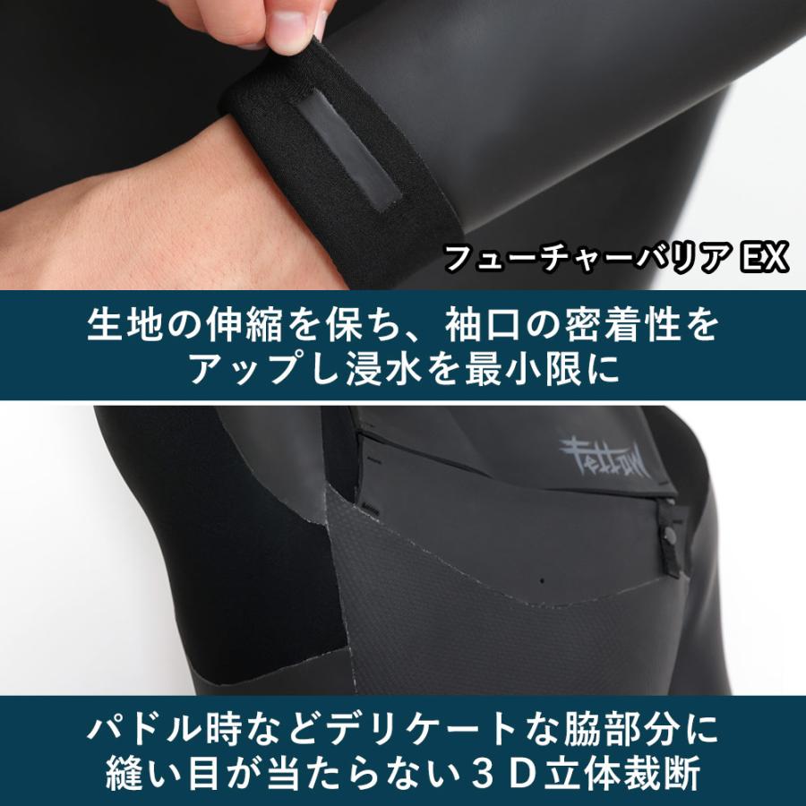 FELLOW セミドライ ウェットスーツ メンズ 5×3mm チェストジップ
