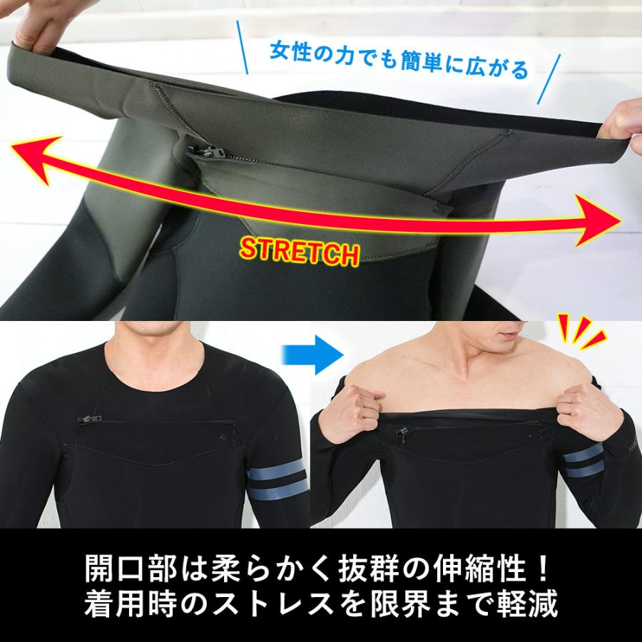 FELLOW ウェットスーツ シーガル 3mm メンズ チェストジップ