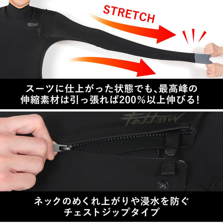 FELLOW ウェットスーツ シーガル 3mm メンズ チェストジップ FELLOW ウェットスーツ シーガル 3mm メンズ チェストジップ