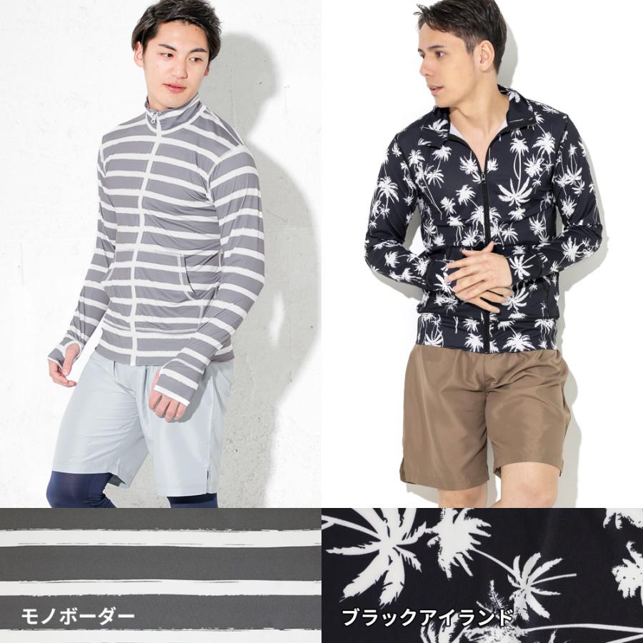 【海外限定・付属品】シナワールド×CRG☆ナイロンセットアップ 定番Mサイズ GRID SURF ラッシュガード ジップアップ メンズ 長袖 S〜3XL