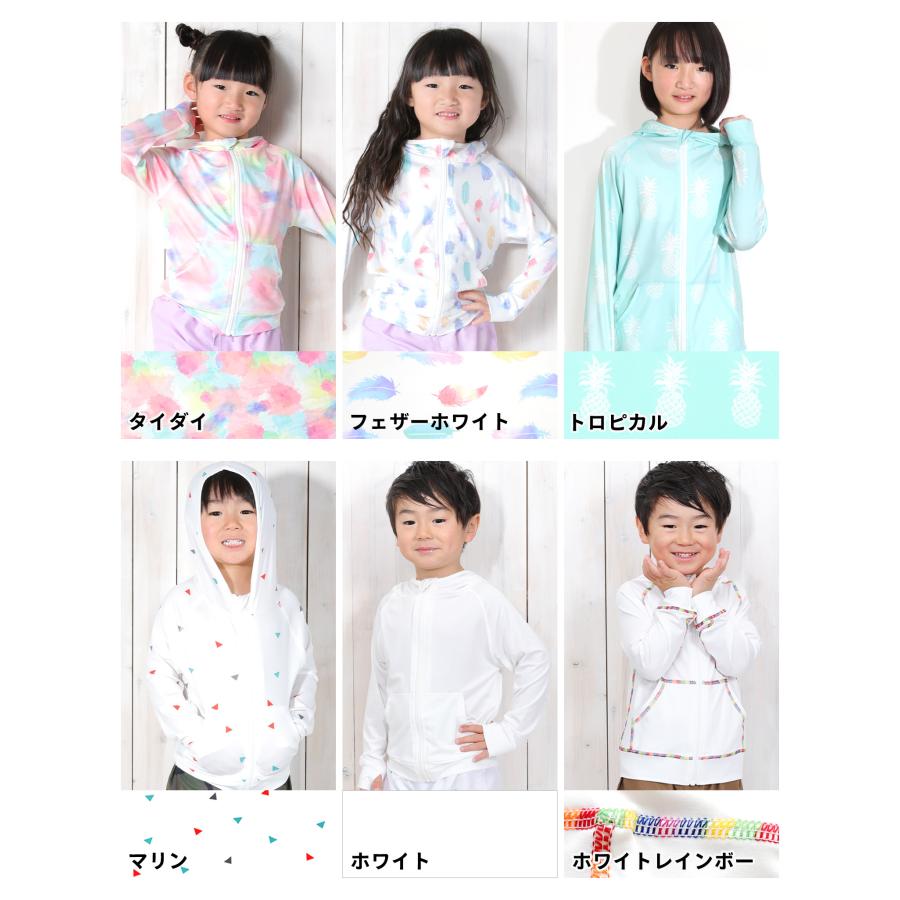 HEAZEL ラッシュガード パーカー フード付き 長袖 キッズ UPF50+