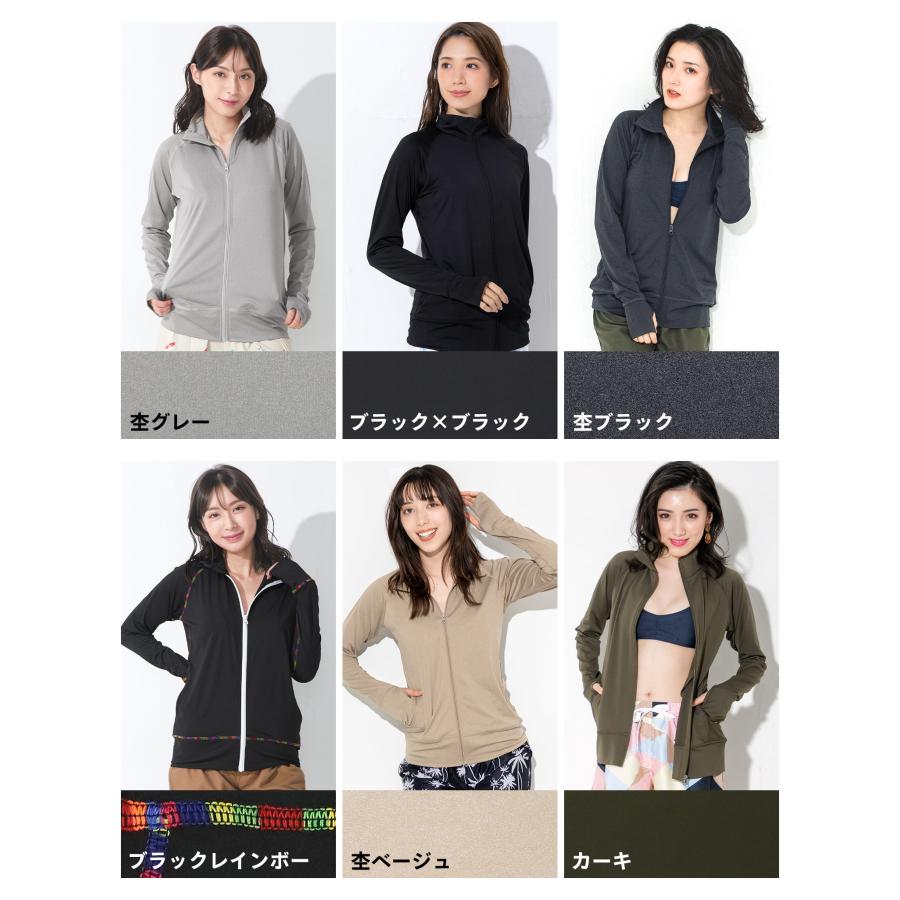 FELLOW ラッシュガード ジップアップ レディース 長袖 S〜3L 日本規格