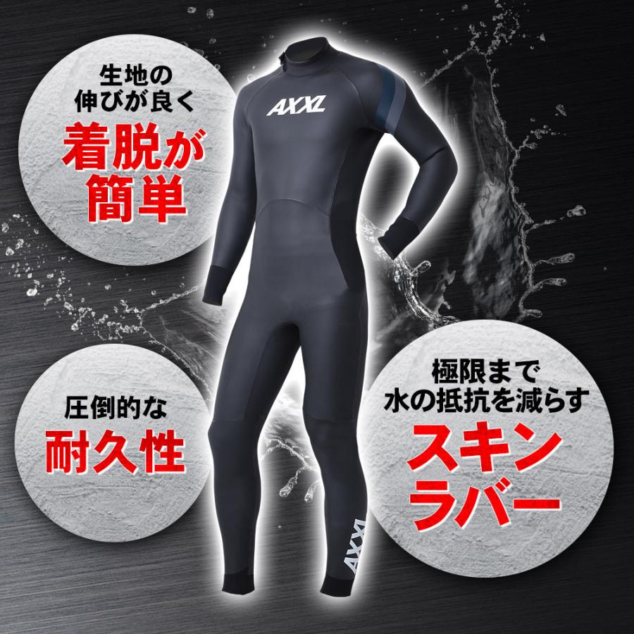 【セール開催中】AXXL SUITS トライアスロン ウェットスーツ スキン フルスーツ メンズ アクセル ALL3mm ラバー M〜XXL