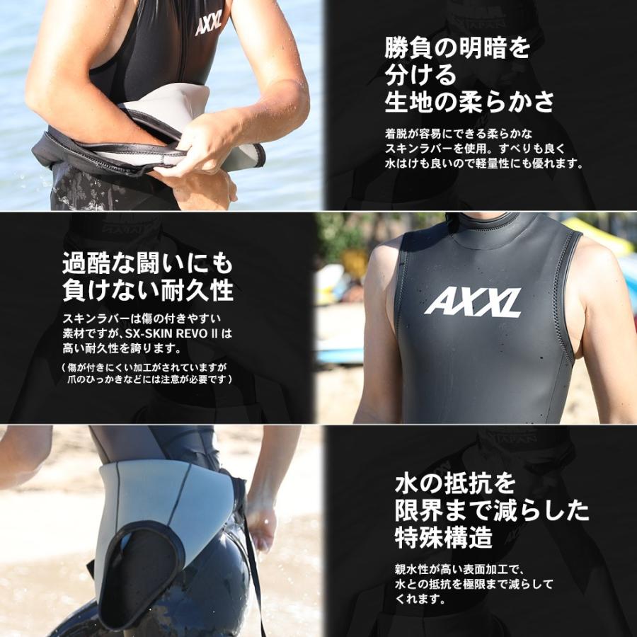 AXXL SUITS トライアスロン ウェットスーツ スキン ロングジョン メンズ ALL3mm ラバー M〜XXL 大きいサイズ｜go-island｜03