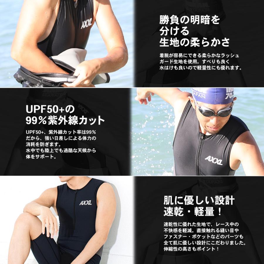 トライアスロン【スイムスーツ】XLサイズ AXXL SUITS トライアスロン用 トライスーツ 半袖 メンズ S〜XXL