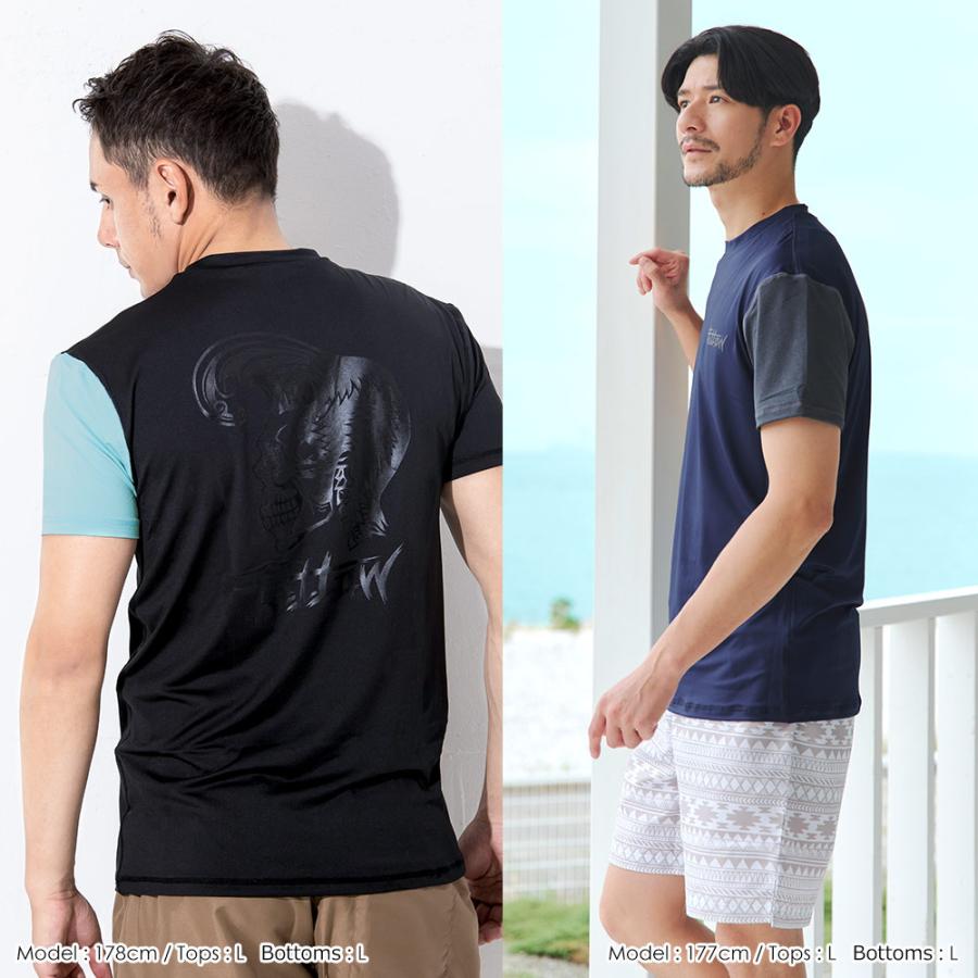 FELLOW ラッシュガード Tシャツ メンズ ラッシュ 半袖 バイカラー