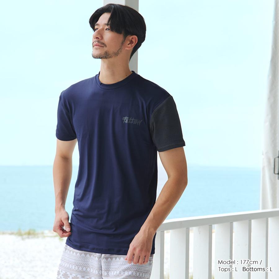 FELLOW ラッシュガード Tシャツ メンズ ラッシュ 半袖 バイカラー
