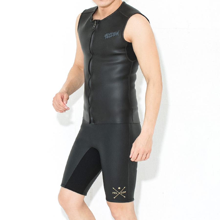 FELLOW ウェットスーツ ベスト 2mm ＆ ハーフパンツ 3mm セット