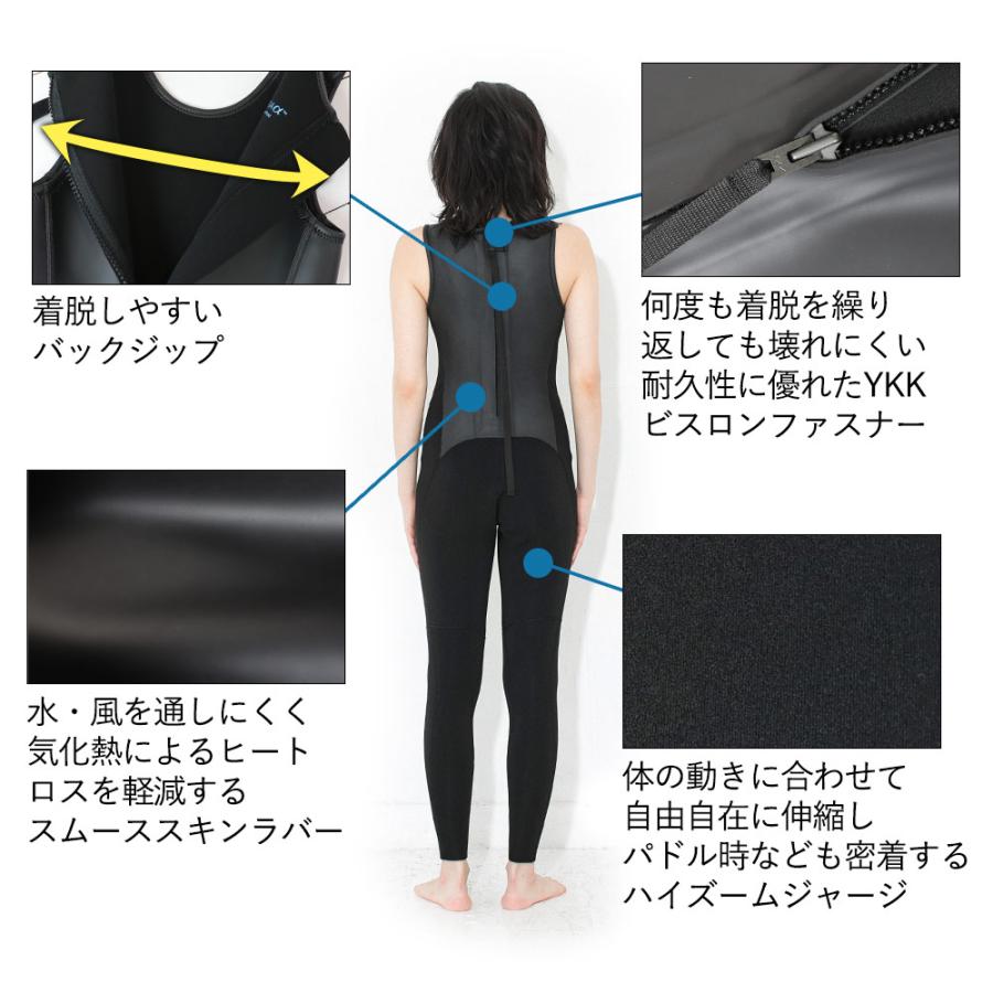 FELLOW ウェットスーツ タッパー 3mm ＆ バックジップ ロング