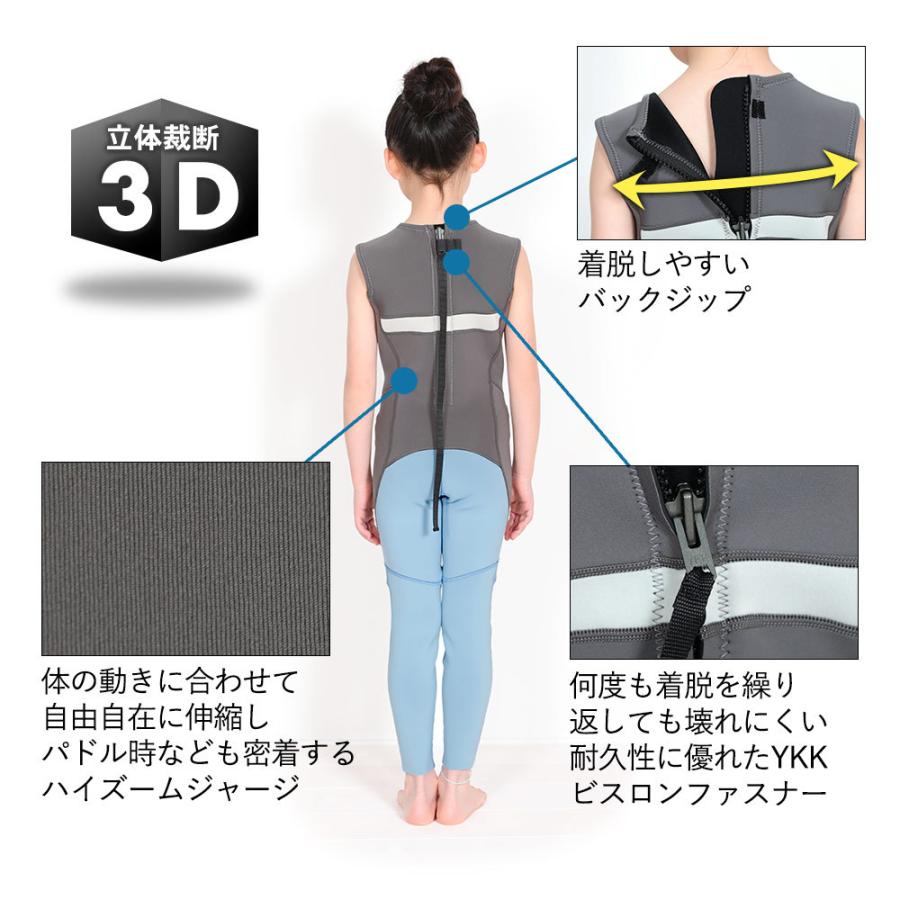 【エントリーでお得！】FELLOW ウェットスーツ ロングジョン ＆ タッパー セット キッズ ALL2mm ウエットセット サーフィン JPSA 日本規格｜go-island｜10