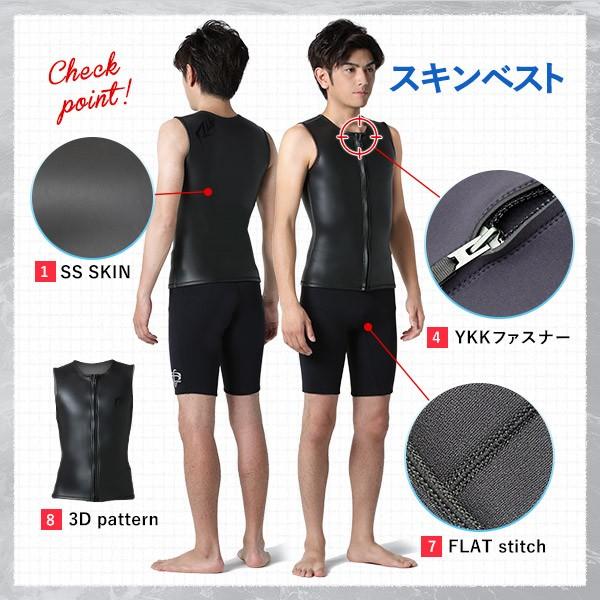 RSS SURF ウェットスーツ ベスト フロントジップ メンズ 2mm