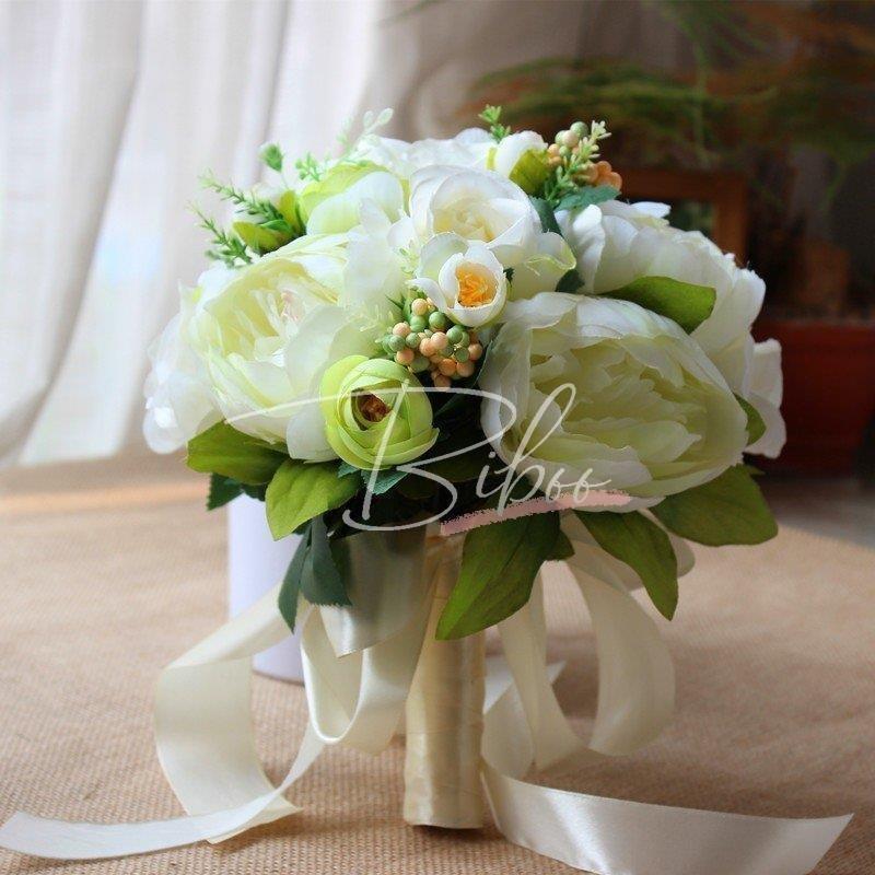 ウエディング ブーケ 結婚式 ウェディング用 花飾り ウェディングブーケ 花嫁 手作り アレンジメント 花束 披露宴 ブライダルブーケ 写真撮り 造花