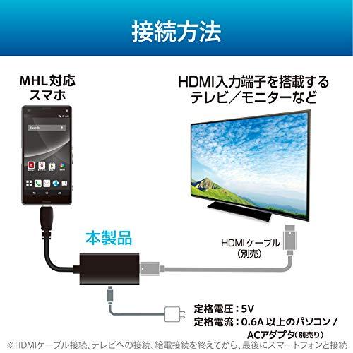 ELECOM MHL変換アダプタ Galaxy非対応 DH-MHLAD01BK｜go-with-store｜04