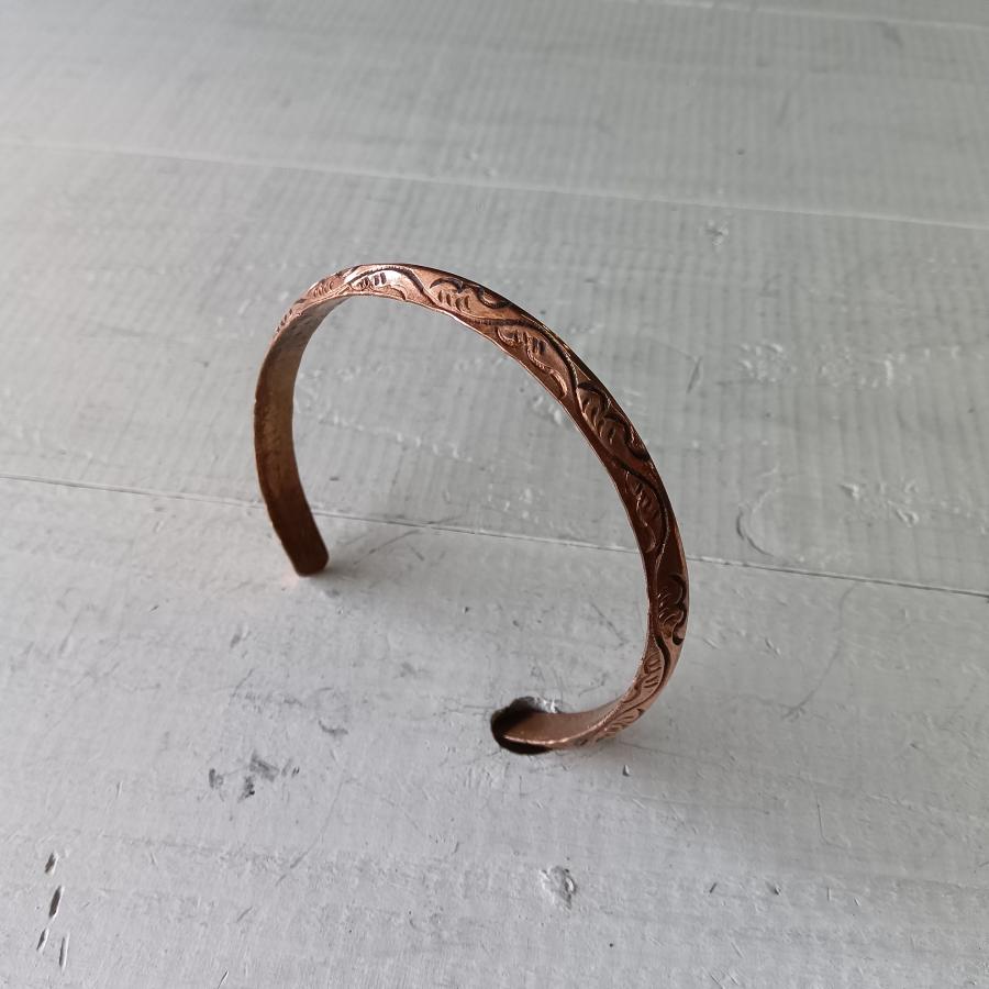 銅 バングル コッパー ブレスレット ネパール ハンドメイド エスニック