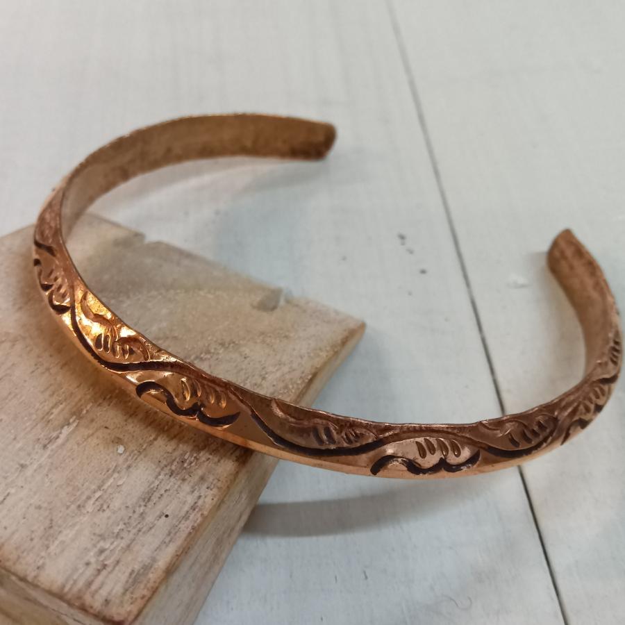 銅 バングル コッパー ブレスレット ネパール ハンドメイド エスニック